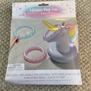 Inflatable unicorn ring toss game/toy